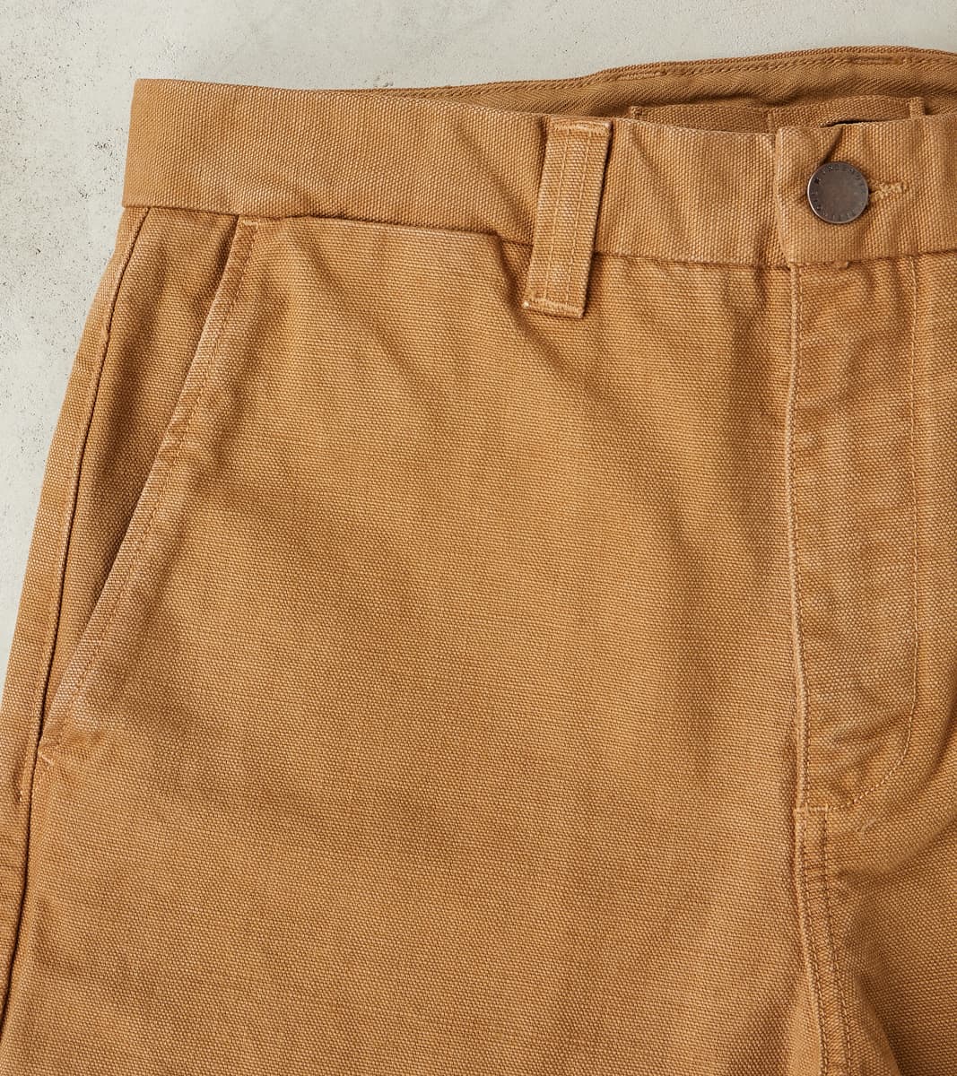 Deck Pant - 14oz Japanese Military Slub Canvas - Tan