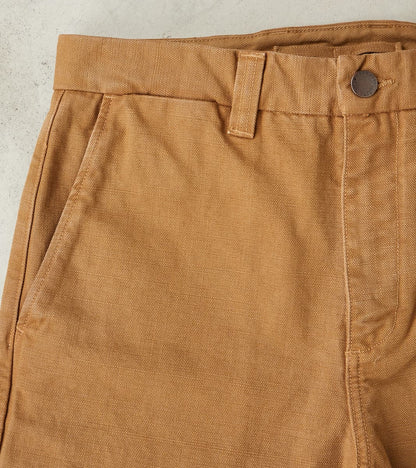 Deck Pant - 14oz Japanese Military Slub Canvas - Tan