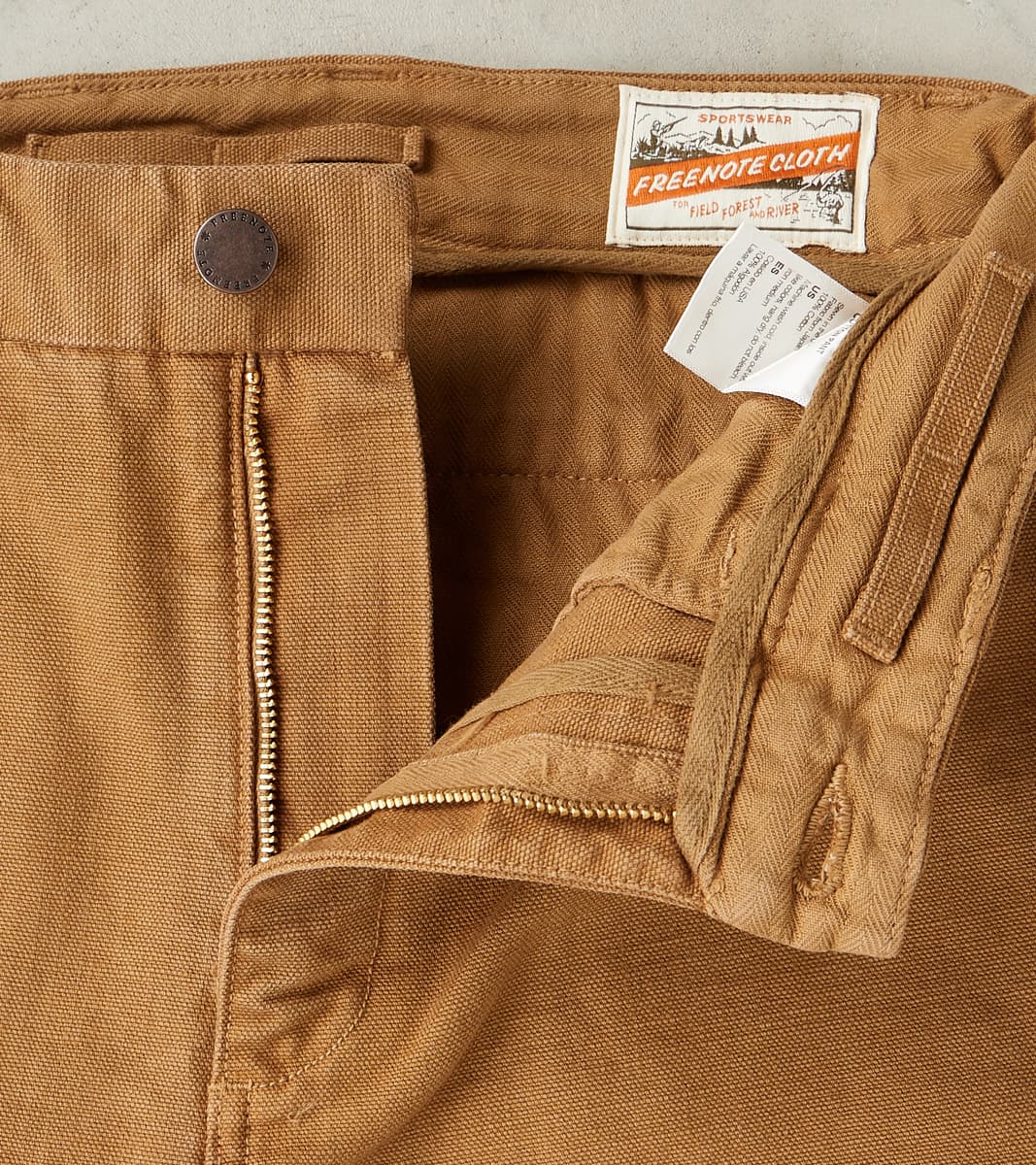 Deck Pant - 14oz Japanese Military Slub Canvas - Tan