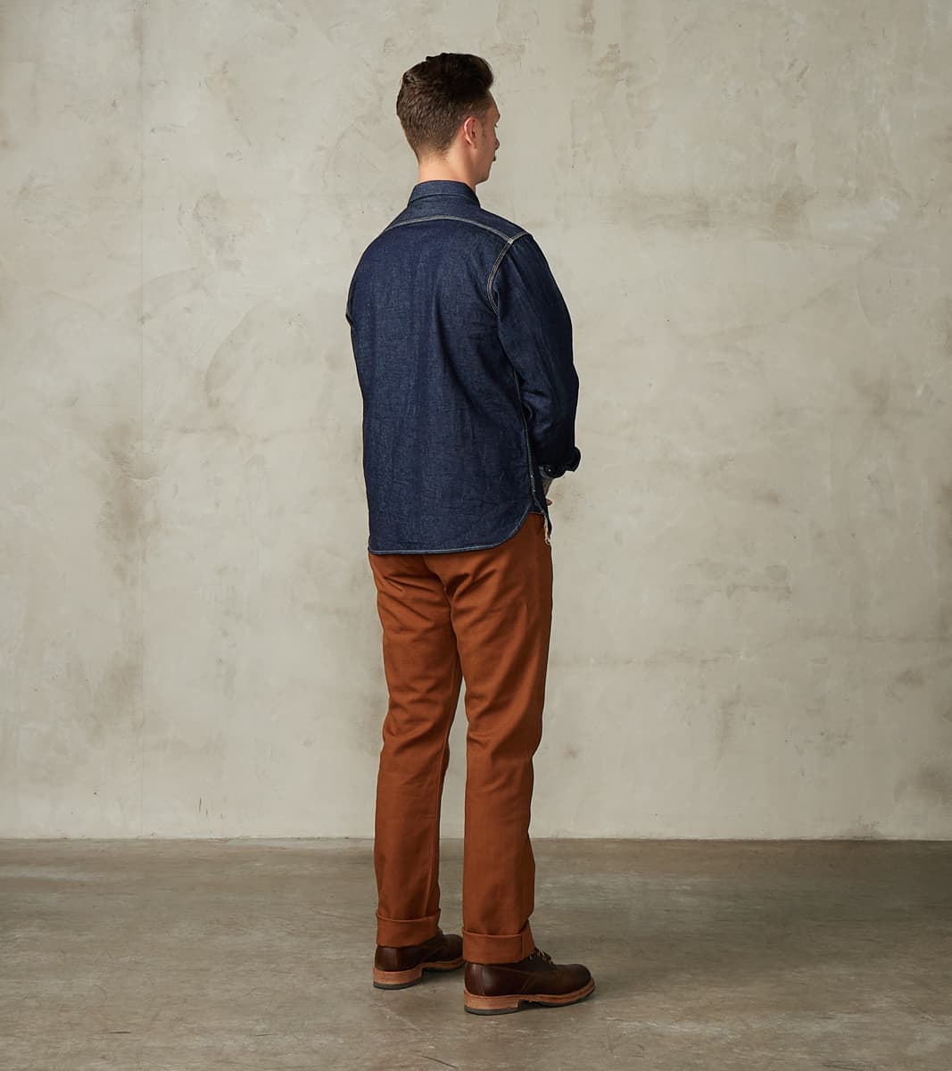 Workers Chino - 14oz Japanese Military Slub Canvas - Rust