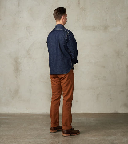 Workers Chino - 14oz Japanese Military Slub Canvas - Rust