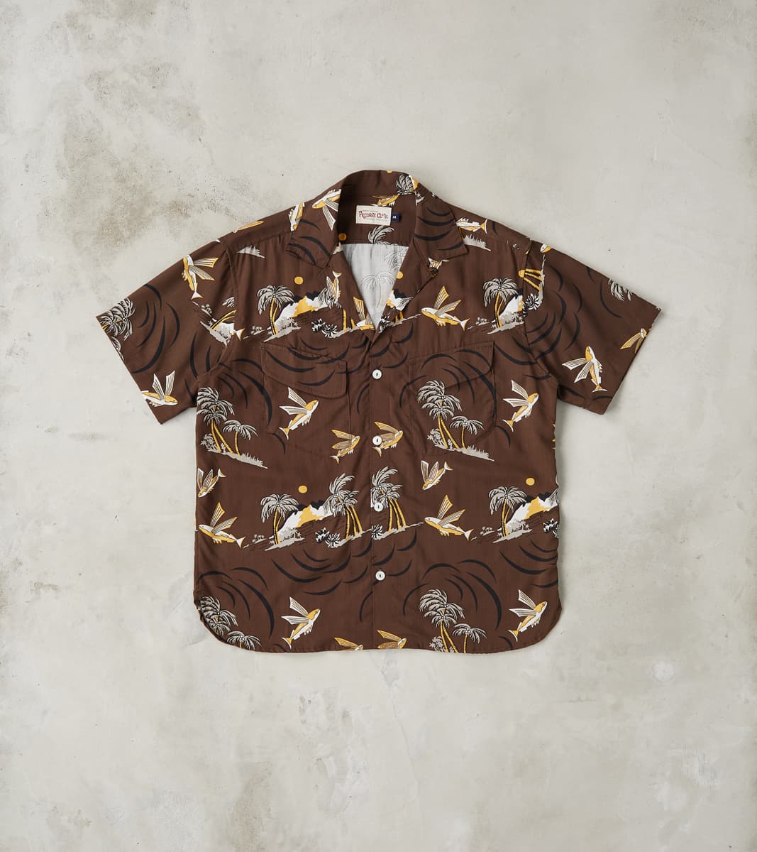 Freenote Cloth Dean Double Pocket Camp - Hoffman Rayon Poplin - Brown …