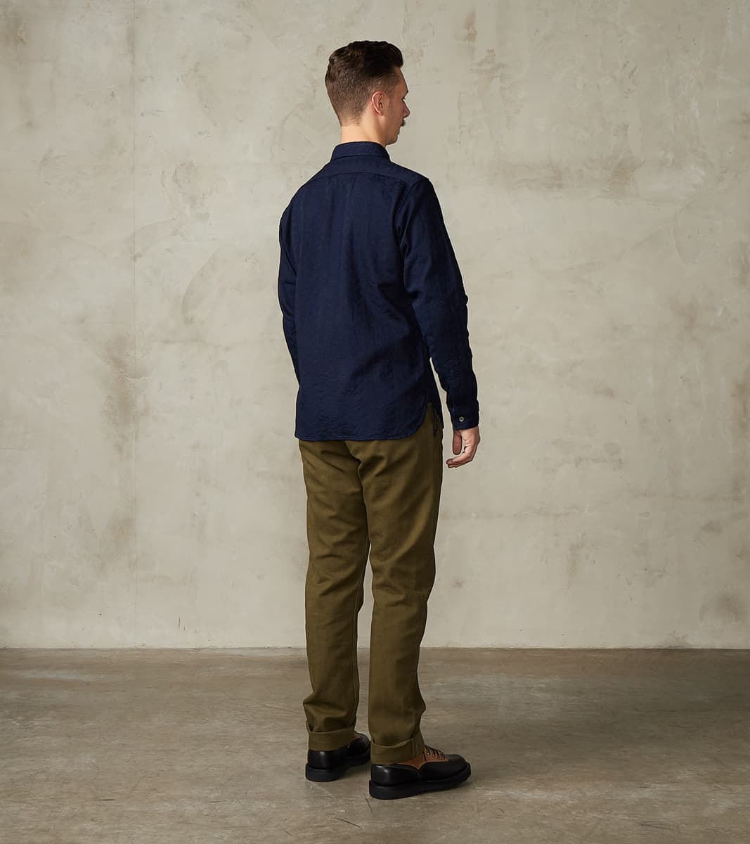 Workers Chino - 14oz Japanese Military Slub Canvas - Army Green