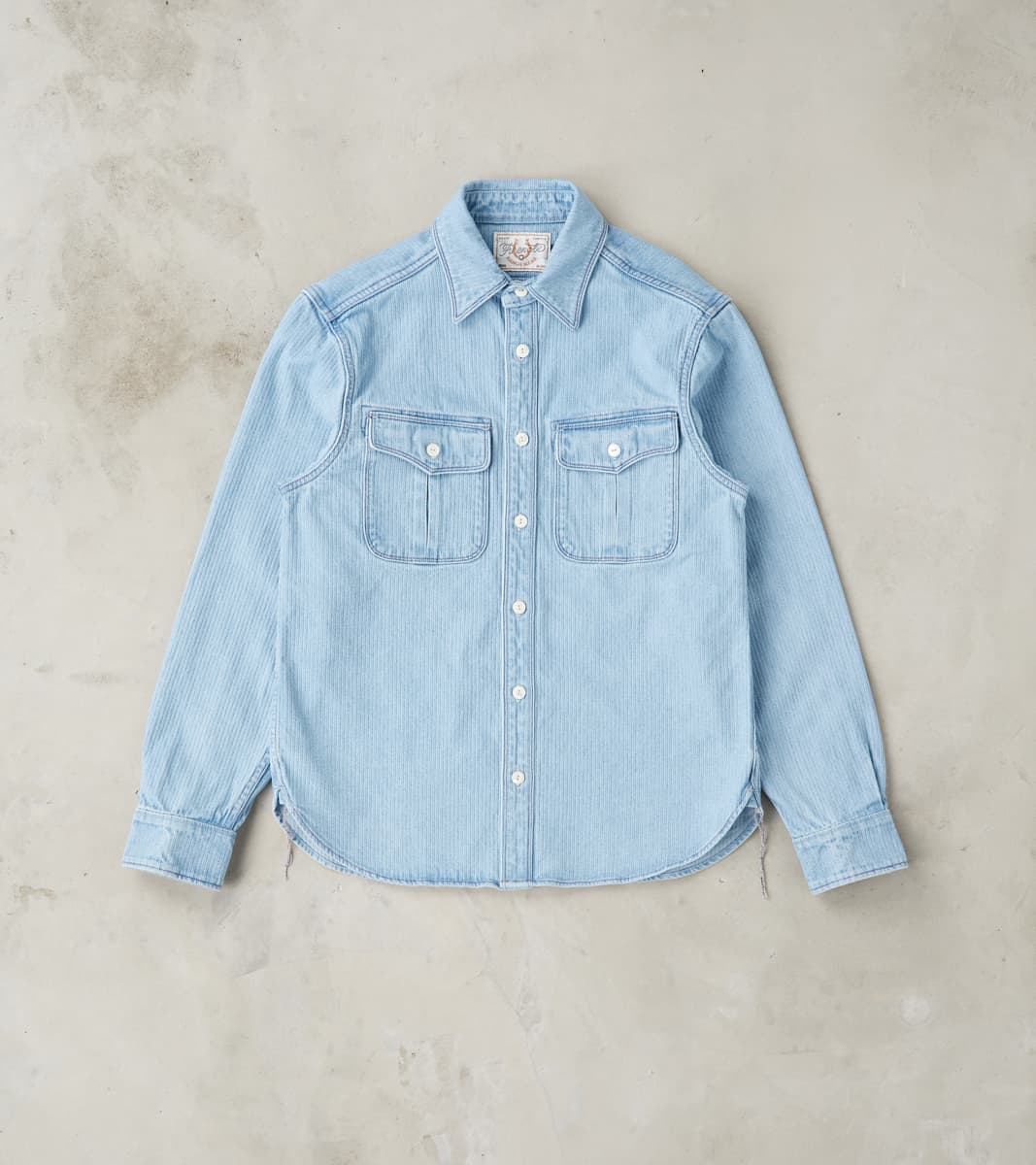 Freenote Cloth Rancho - Japanese Bedford Cord - Bleach Indigo