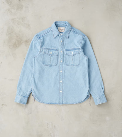 Freenote Cloth Rancho - Japanese Bedford Cord - Bleach Indigo