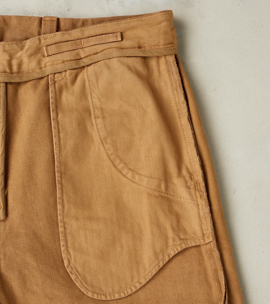 Deck Pant - 14oz Japanese Military Slub Canvas - Tan