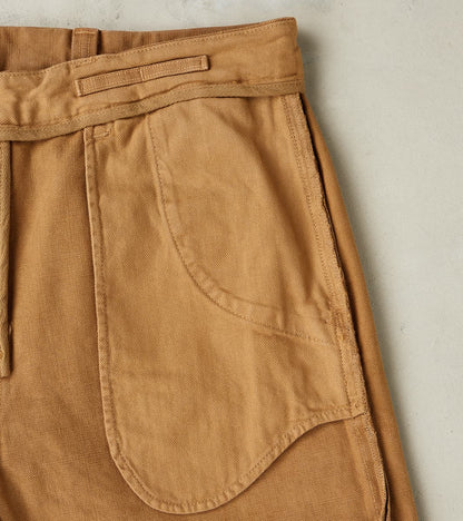 Deck Pant - 14oz Japanese Military Slub Canvas - Tan