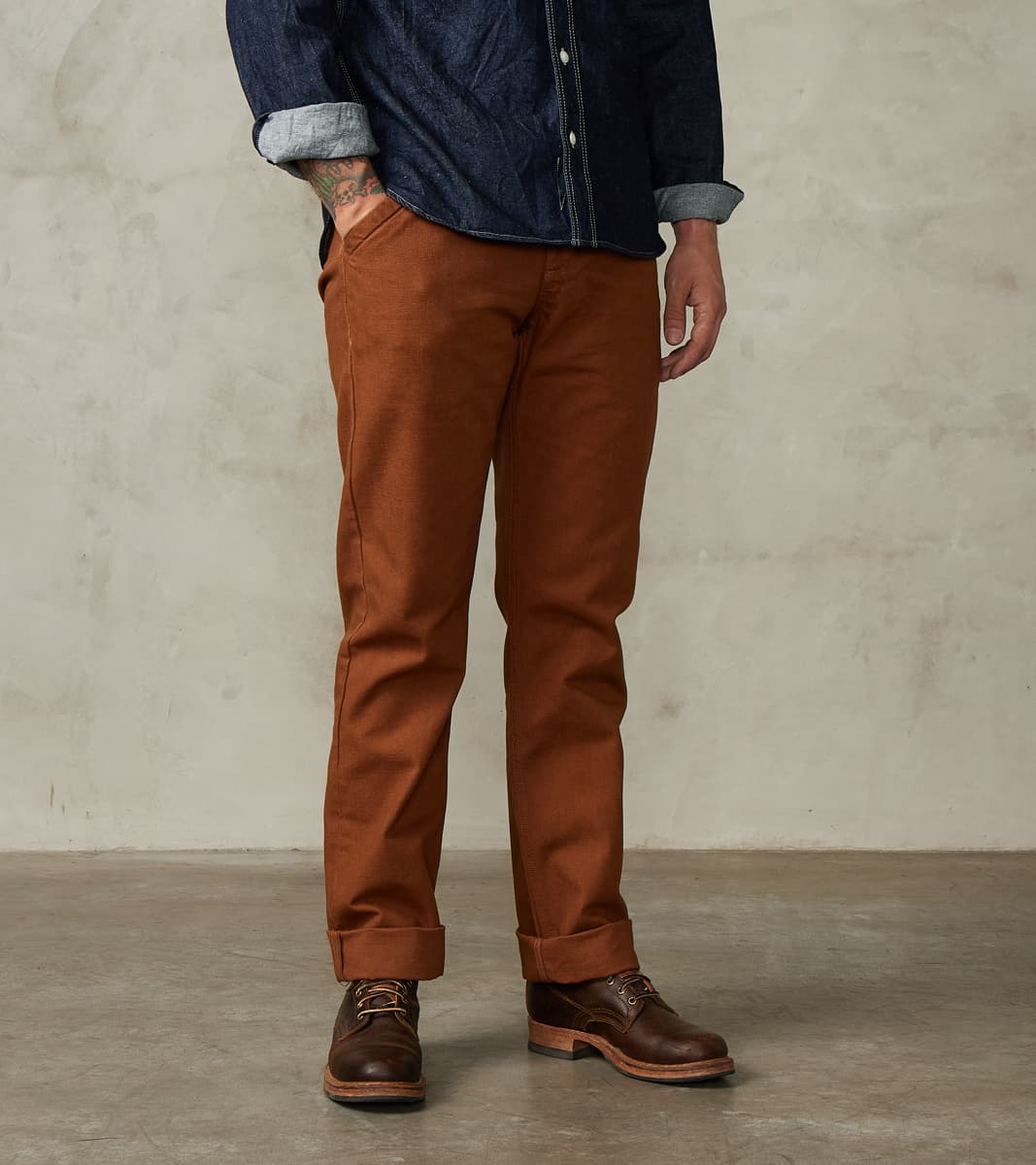 Freenote Cloth Workers Chino - 14oz Japanese Military Slub Canvas - Ru…