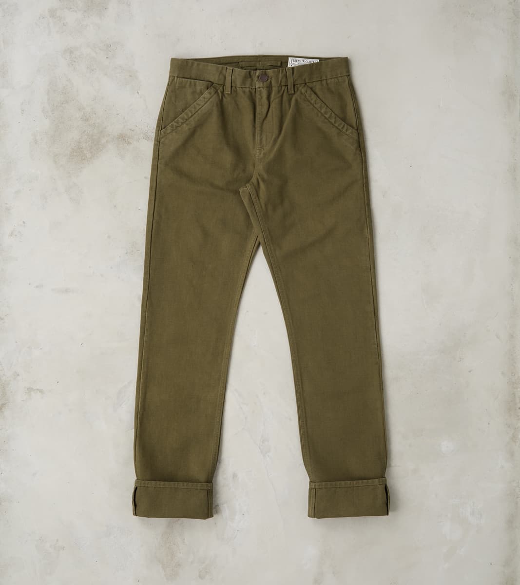 Freenote Cloth Workers Chino - 14oz Japanese Military Slub Canvas - Ar…