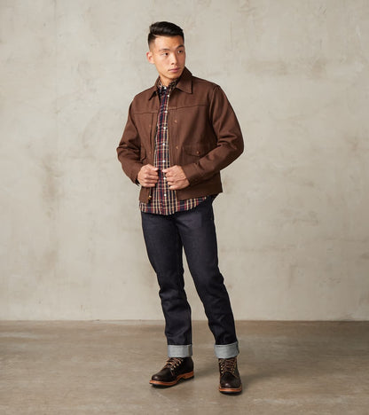 Faro Jacket - 15oz Japanese Denim - Dark Brown