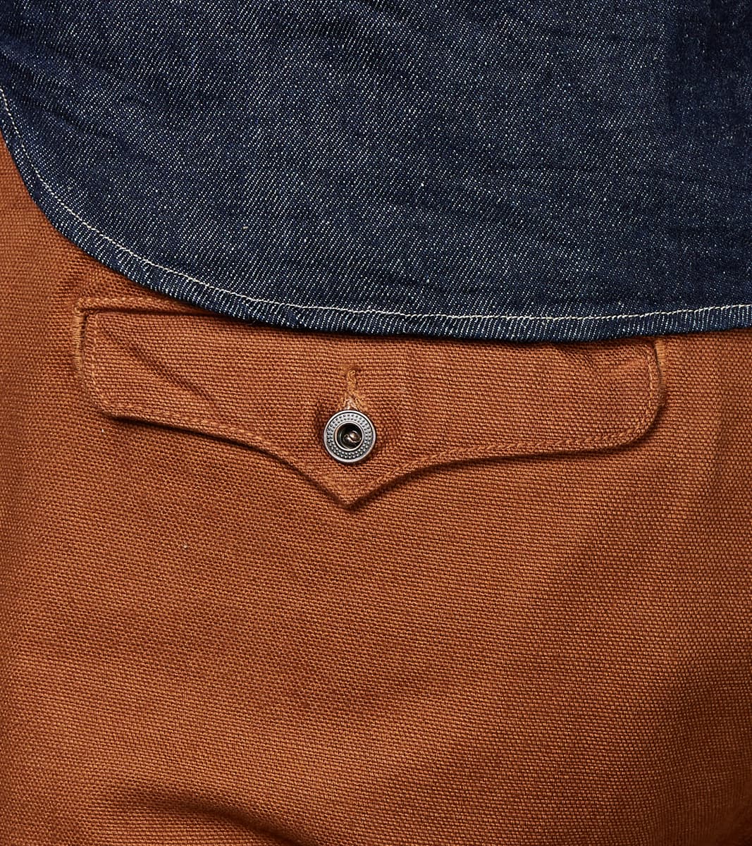 Workers Chino - 14oz Japanese Military Slub Canvas - Rust
