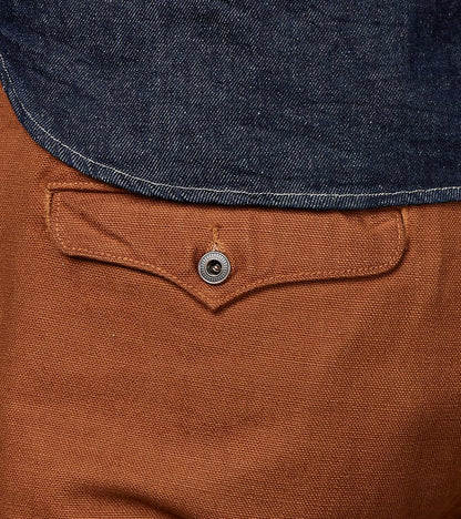 Workers Chino - 14oz Japanese Military Slub Canvas - Rust