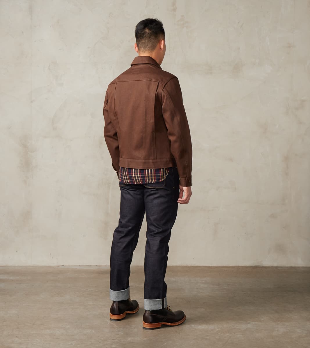 Faro Jacket - 15oz Japanese Denim - Dark Brown