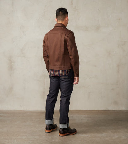 Faro Jacket - 15oz Japanese Denim - Dark Brown