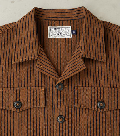 Midway - Japanese Herringbone Dobby - Brown & Indigo