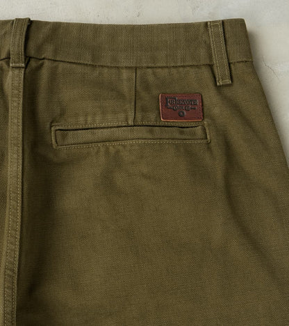 Workers Chino - 14oz Japanese Military Slub Canvas - Army Green