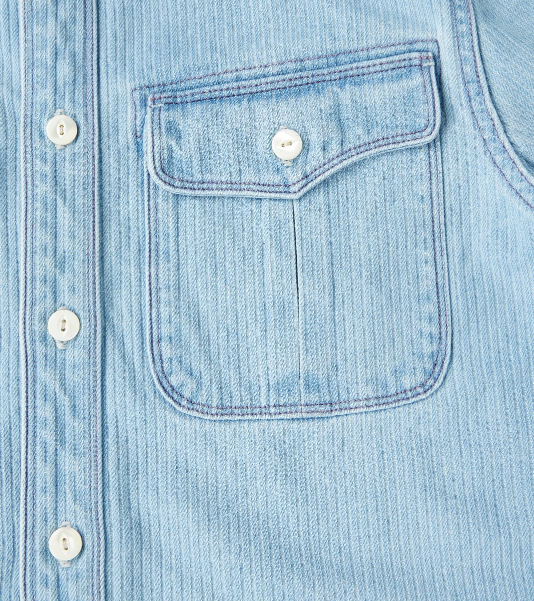 Rancho - Japanese Bedford Cord - Bleach Indigo