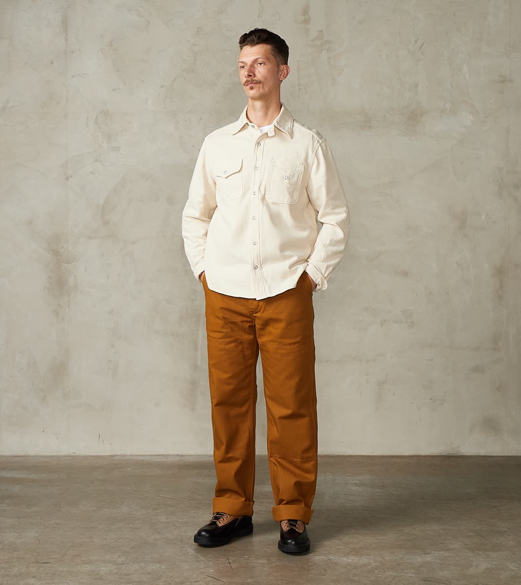 Ortega Pant - 13oz Japanese Herringbone Twill - Rust
