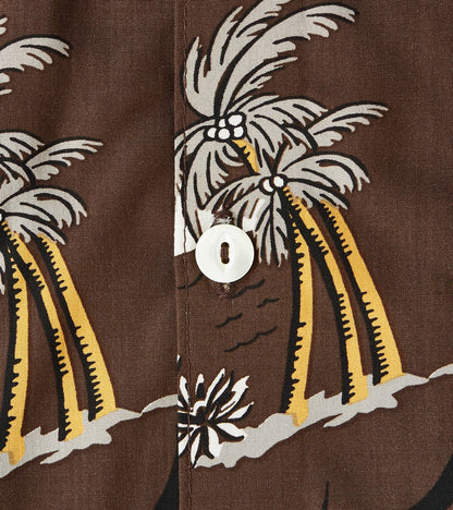Dean Double Pocket Camp - Hoffman Rayon Poplin - Brown Flying Fish