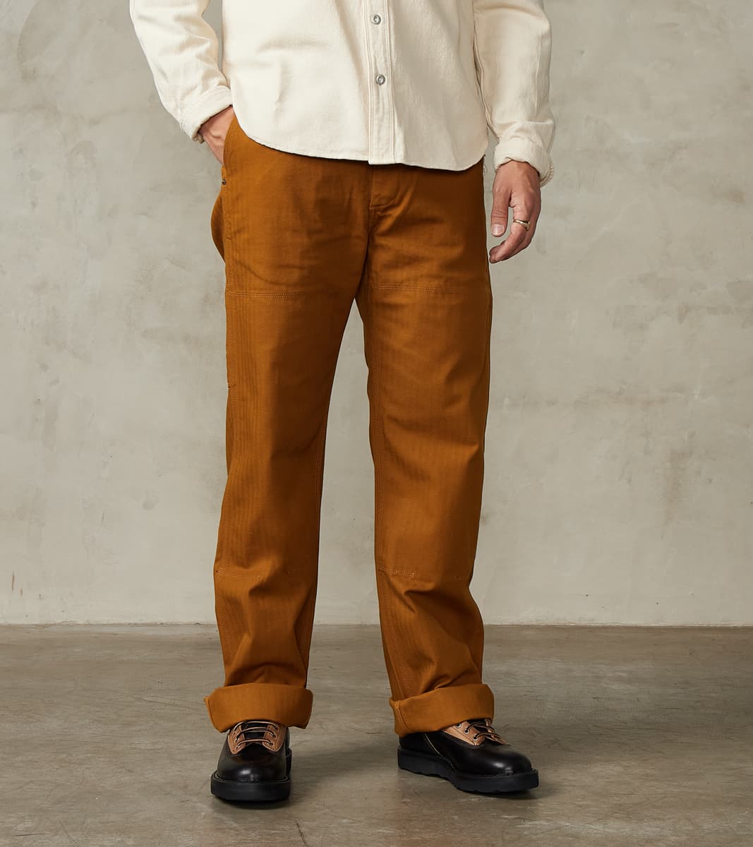 Freenote Cloth Ortega Pant - 13oz Japanese Herringbone Twill - Rust