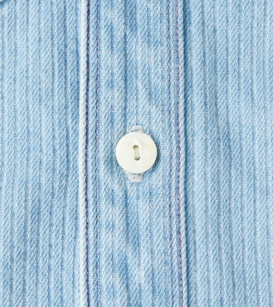 Rancho - Japanese Bedford Cord - Bleach Indigo