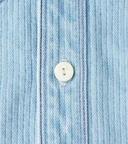 Rancho - Japanese Bedford Cord - Bleach Indigo