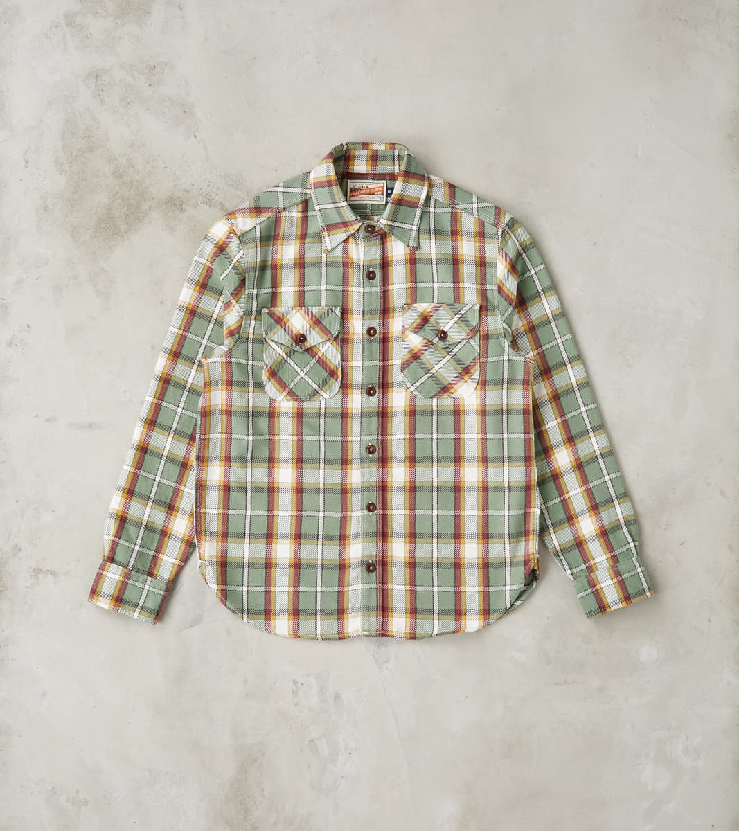 Freenote Cloth Wells - Japanese Twill - Aloe Green Plaid