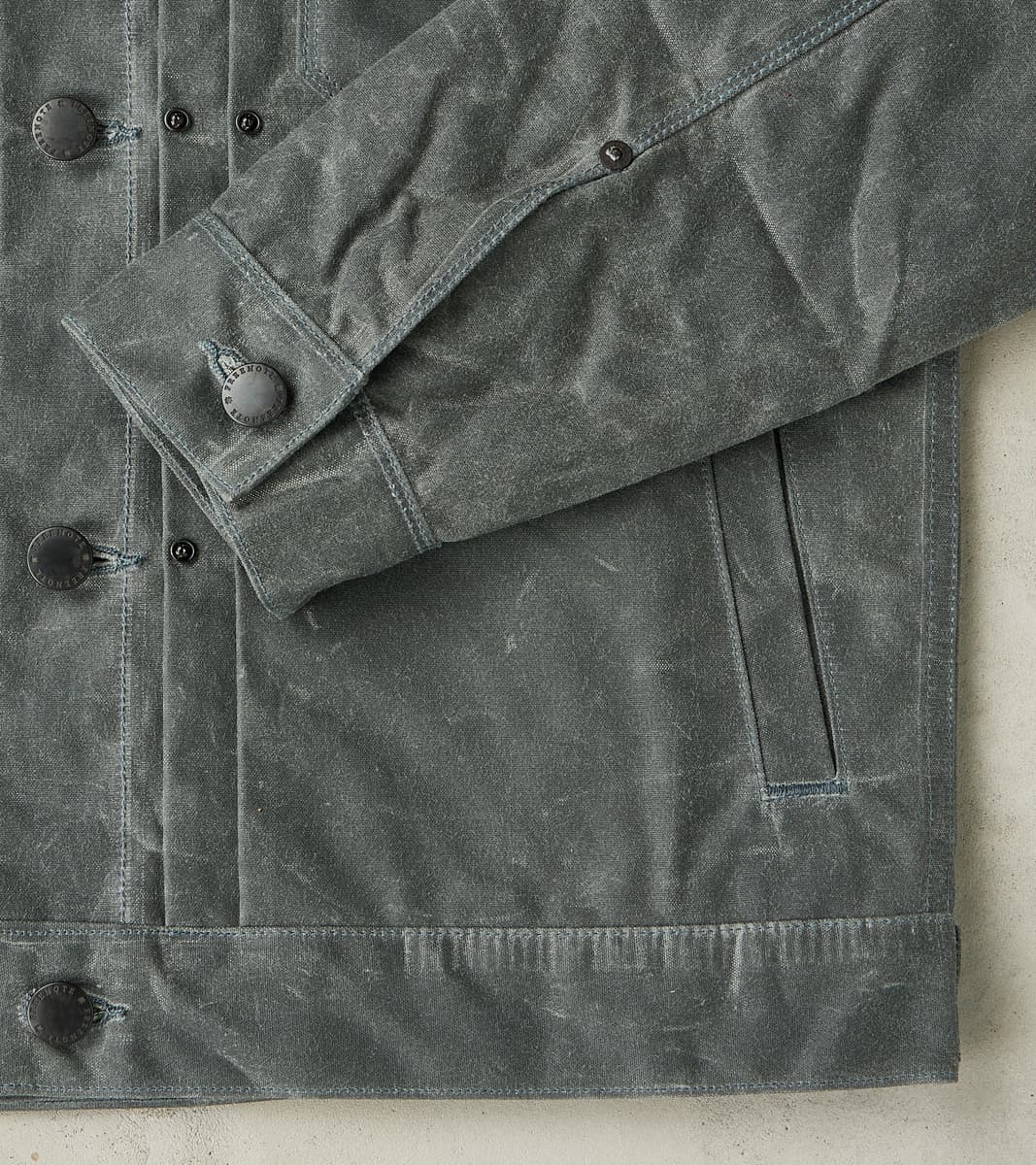 Riders Jacket - 10oz Martexin Waxed Army Duck - Charcoal