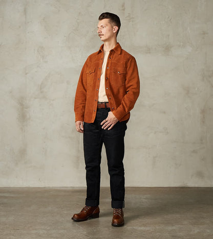 Western Leather Scout - Italian Reversed Deerskin - Harvest Brown