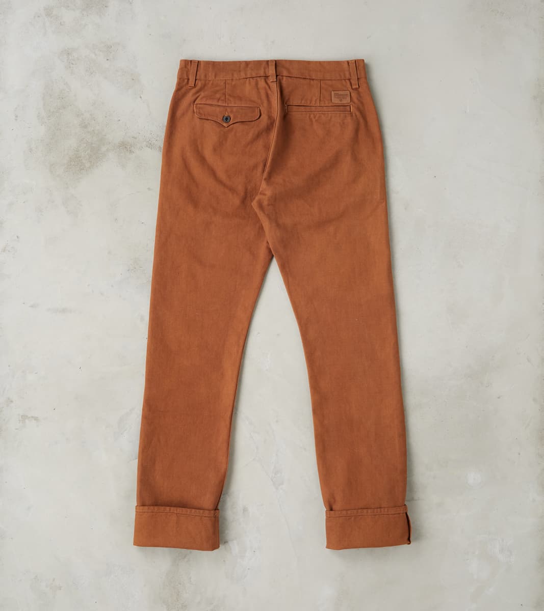 Workers Chino - 14oz Japanese Military Slub Canvas - Rust