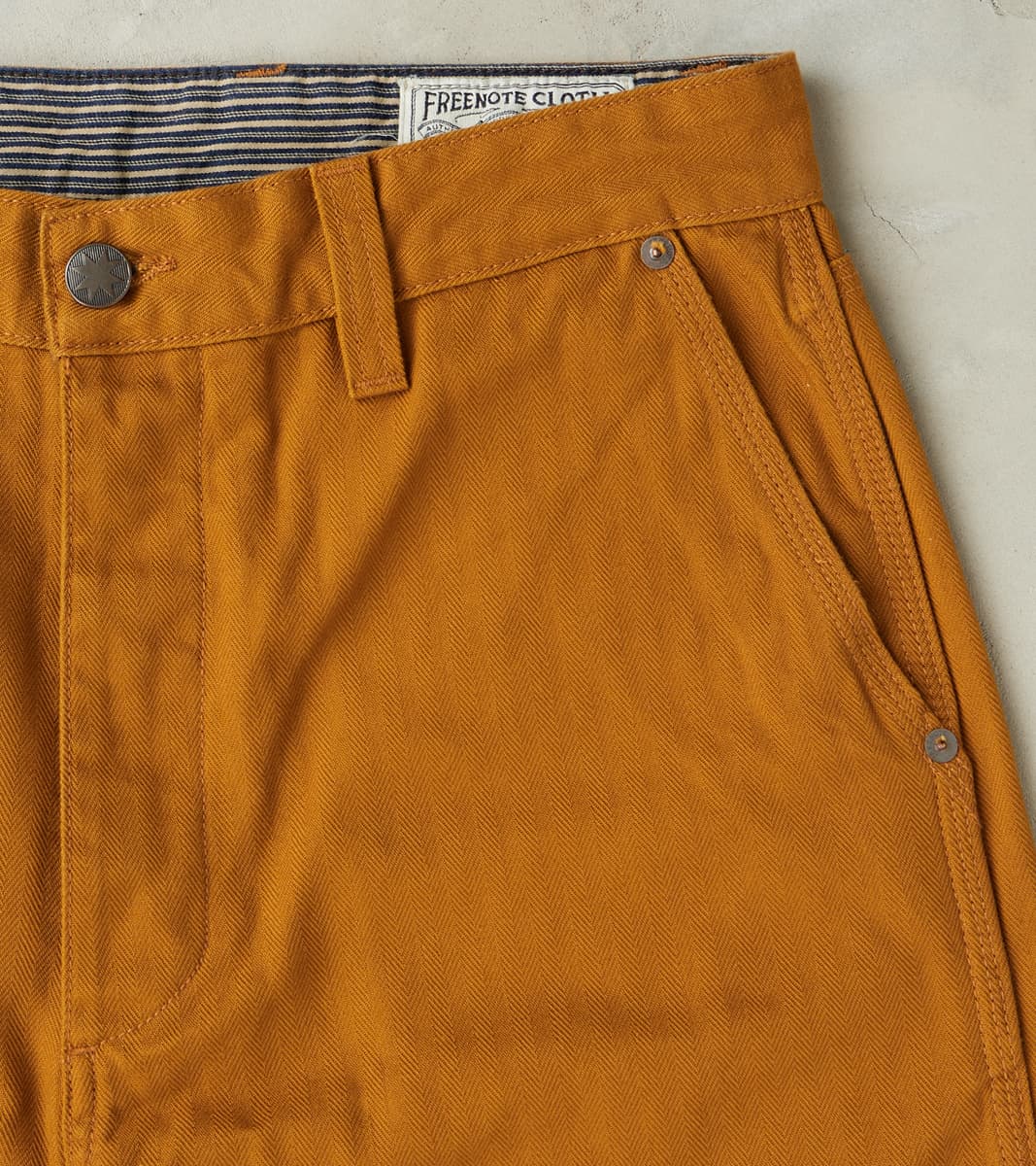 Ortega Pant - 13oz Japanese Herringbone Twill - Rust