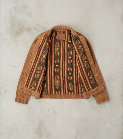 Riders Jacket - 10oz Martexin Waxed Army Duck - Rust
