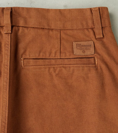 Workers Chino - 14oz Japanese Military Slub Canvas - Rust