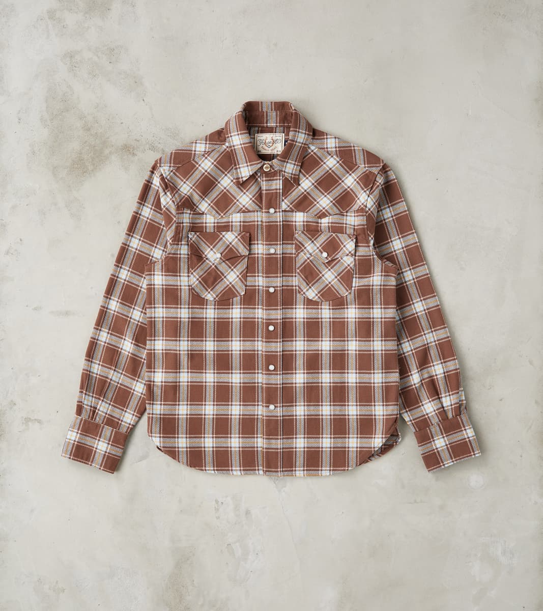 Freenote Cloth Western Scout - Archive Japanese Twill - Brown Plaid