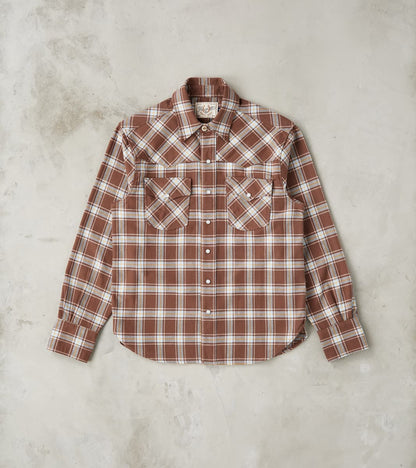 Freenote Cloth Western Scout - Archive Japanese Twill - Brown Plaid