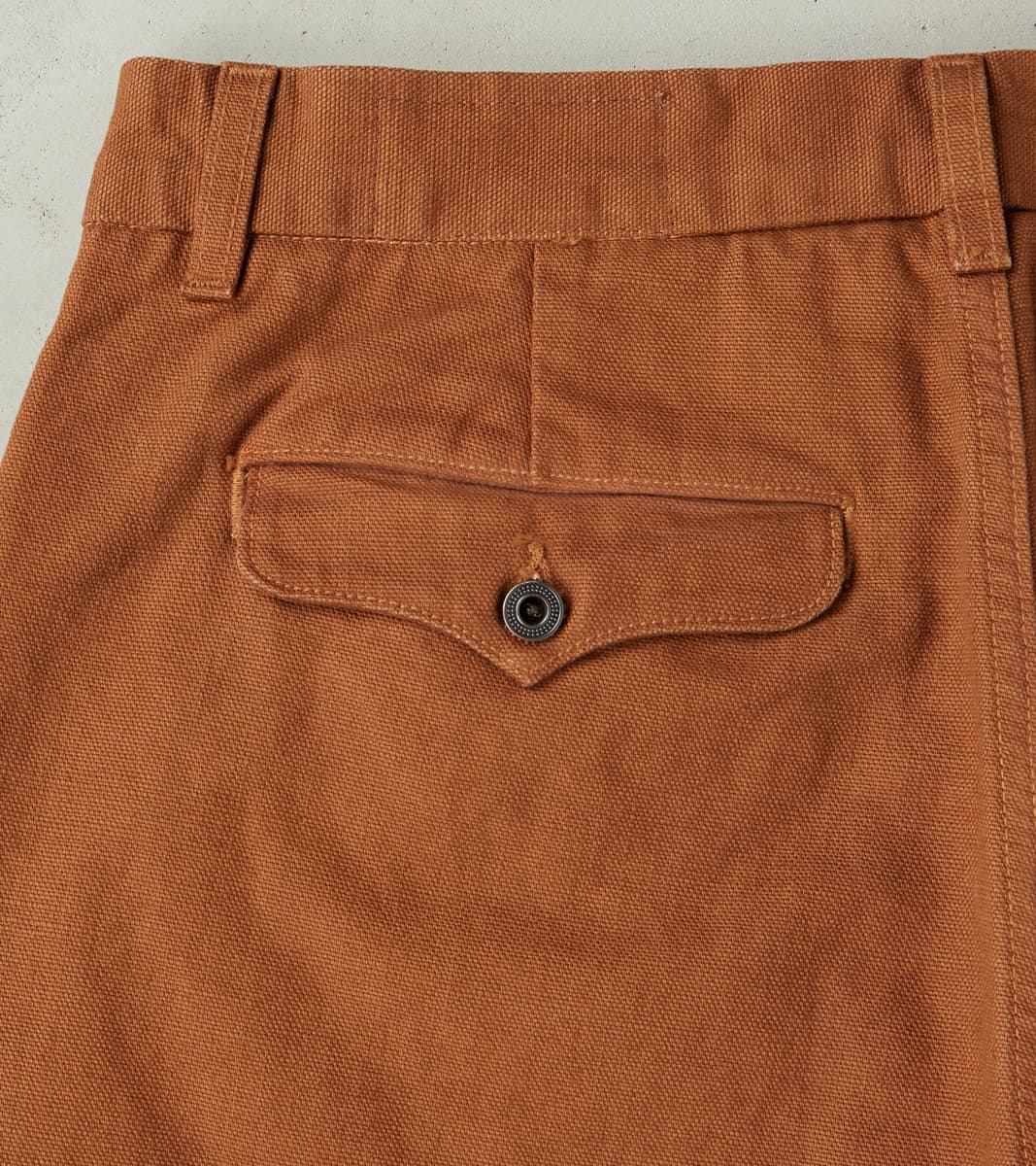 Workers Chino - 14oz Japanese Military Slub Canvas - Rust