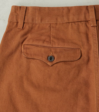 Workers Chino - 14oz Japanese Military Slub Canvas - Rust