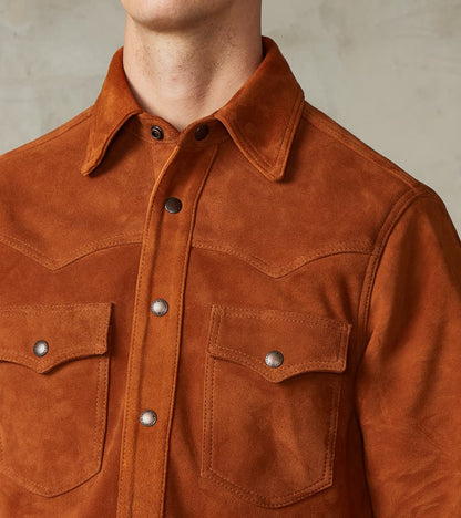 Western Leather Scout - Italian Reversed Deerskin - Harvest Brown