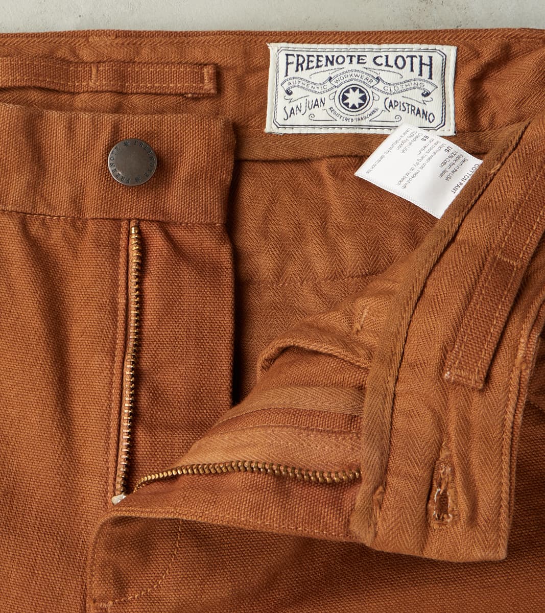 Workers Chino - 14oz Japanese Military Slub Canvas - Rust