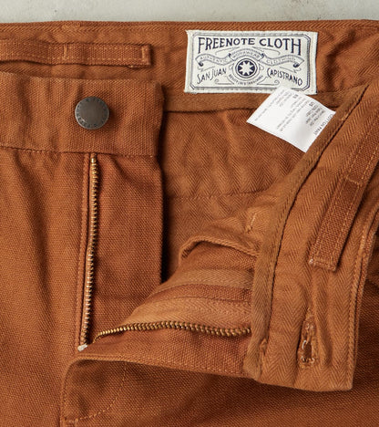 Workers Chino - 14oz Japanese Military Slub Canvas - Rust