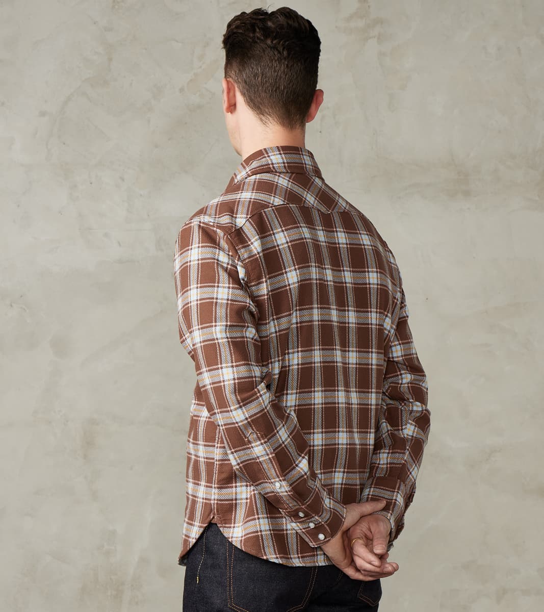 Western Scout - Archive Japanese Twill - Brown Plaid