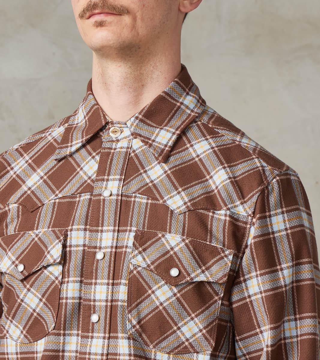 Western Scout - Archive Japanese Twill - Brown Plaid