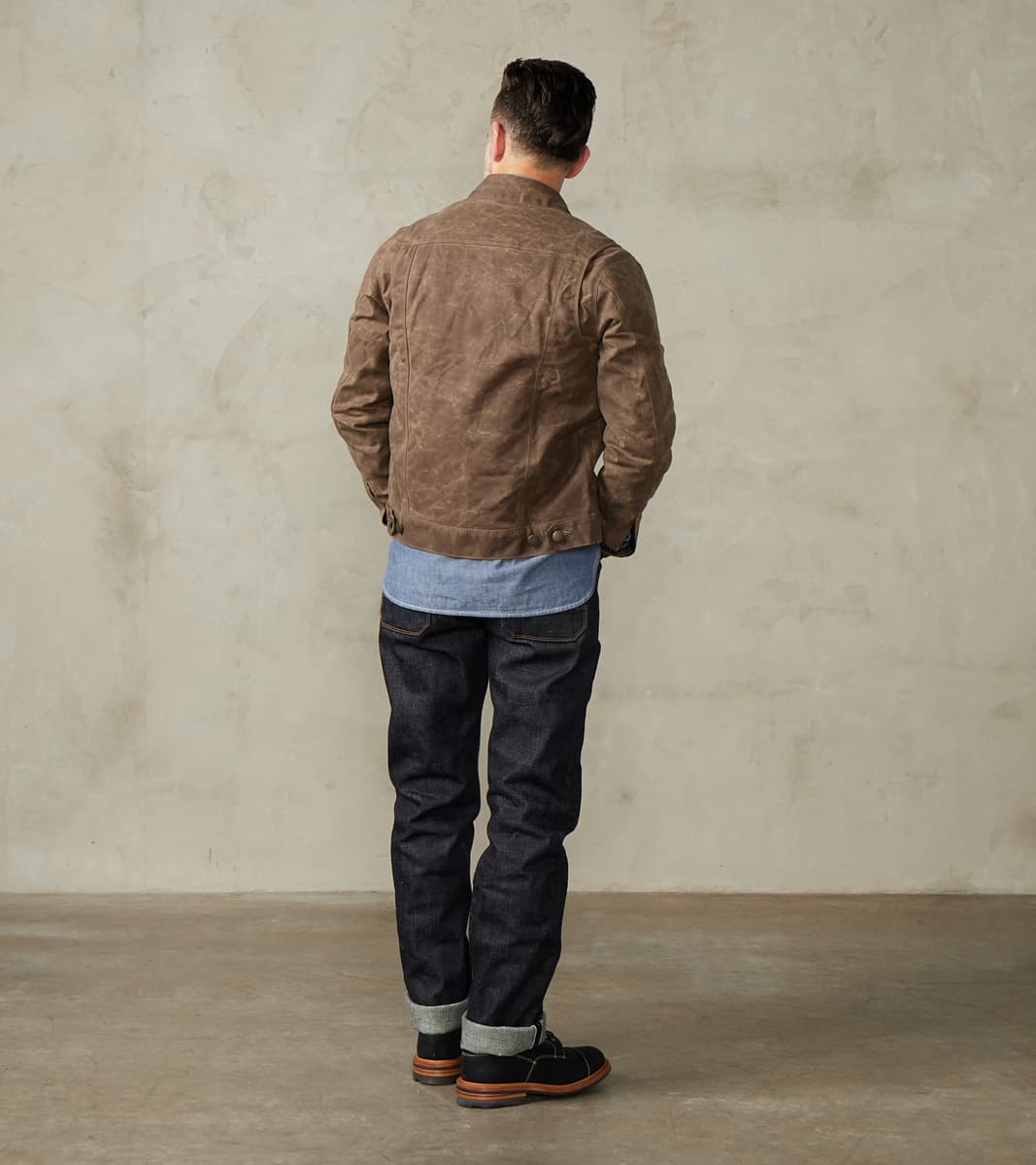 Riders Jacket - 10oz Martexin Waxed Army Duck - Oak