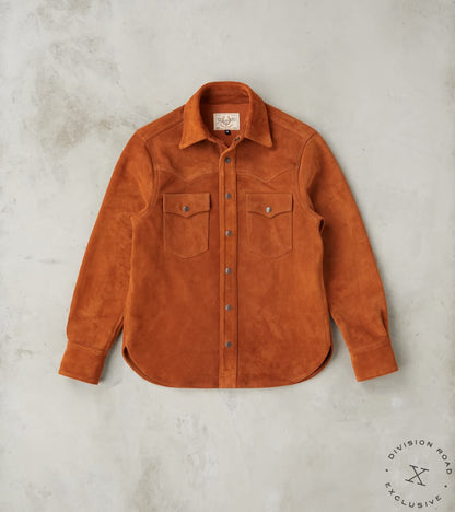 Freenote Cloth x Division Road Western Leather Scout - Italian Reversed Deerskin