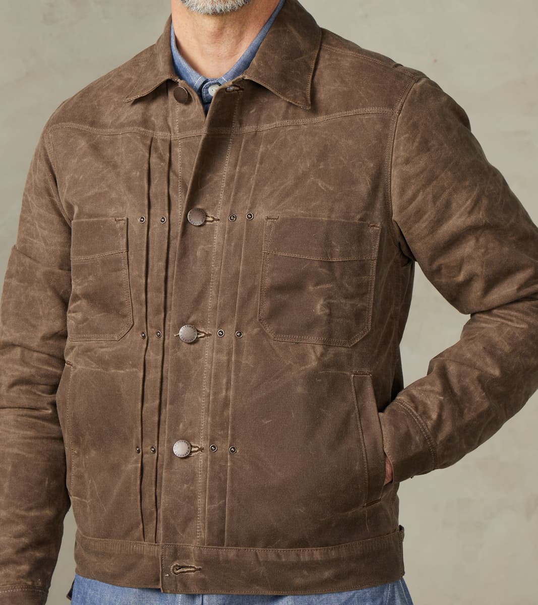 Riders Jacket - 10oz Martexin Waxed Army Duck - Oak