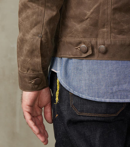 Riders Jacket - 10oz Martexin Waxed Army Duck - Oak