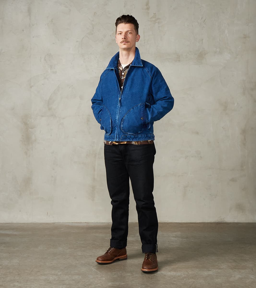 Mariner Light Jacket - 12oz Japanese Jungle Cloth - Stone Washed Indigo