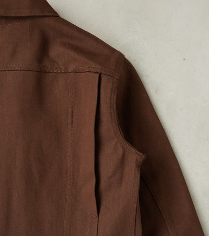 Faro Jacket - 15oz Japanese Denim - Dark Brown