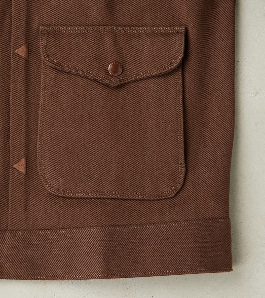 Faro Jacket - 15oz Japanese Denim - Dark Brown