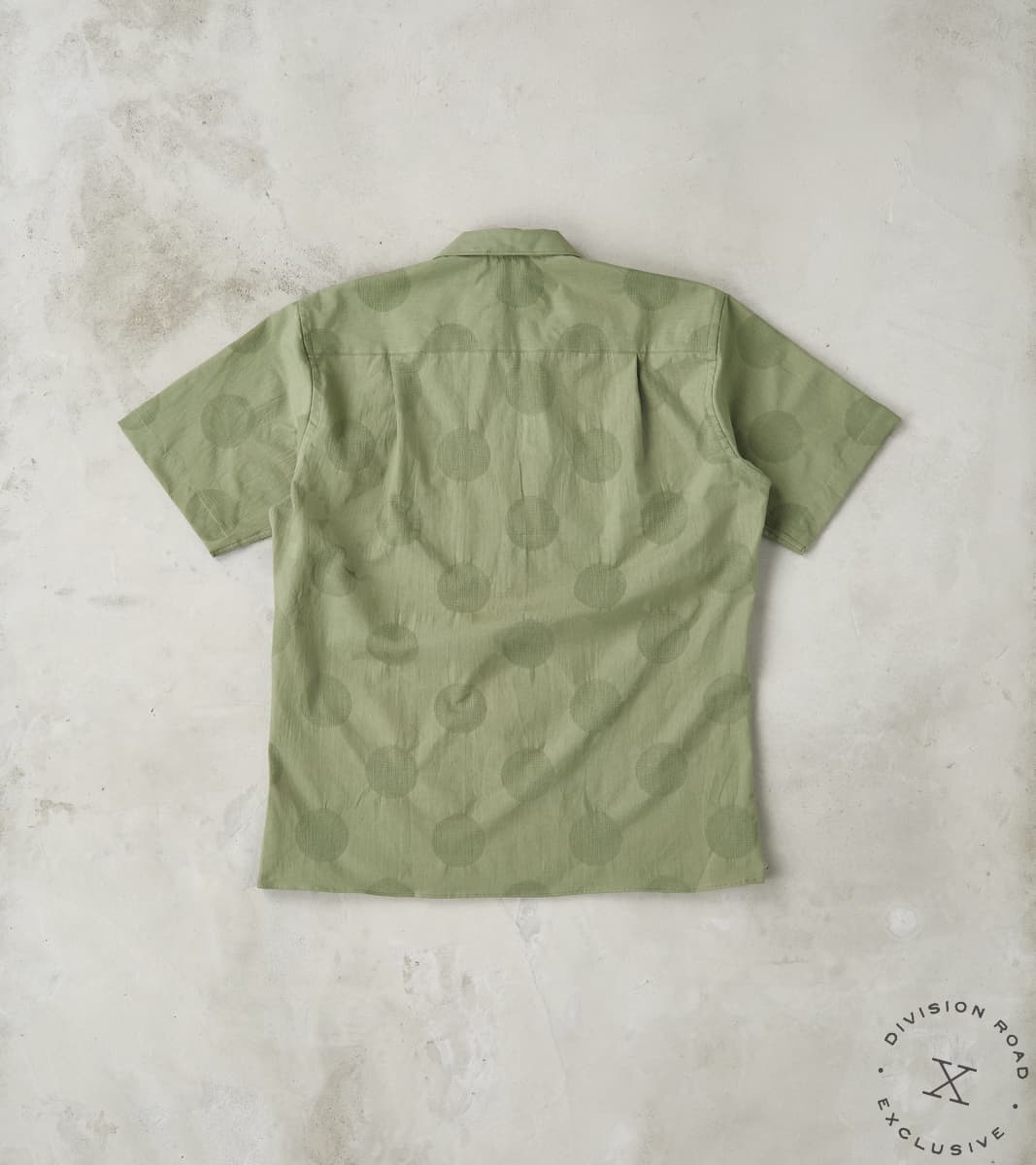 Japanese Jacquard Dobby Dot Camp - Olive